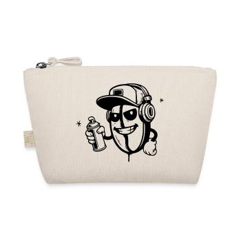 graffiti coffee bean character hip-hop - Organic Pouch - nature - Front