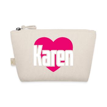 I Love Karen Pinkes Herz Ich liebe Karen - Bio-Täschchen - Natur - Vorne