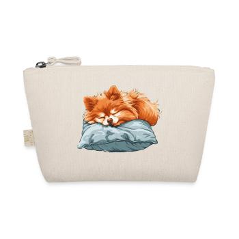 Spitz endormi sur un oreiller - Trousse biologique - nature - Devant