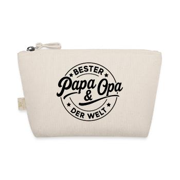 Papa & Opa Design – Geschenk von Kindern & Enkeln - Bio-Täschchen - Natur - Vorne