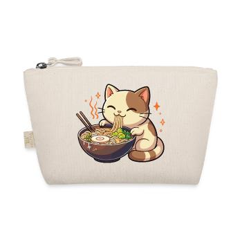 Cat with noodles ramen kawaii cat - Organic Pouch - nature - Front
