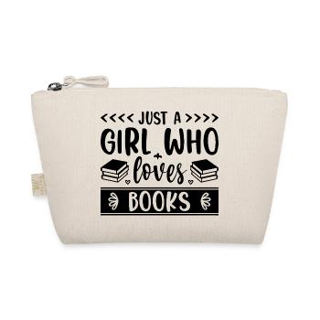 Just a girl who loves books - Bio-Täschchen - Natur - Vorne