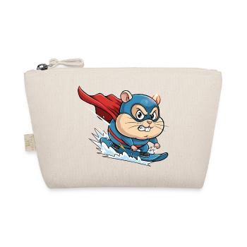 Dessin animé de super-héros hamster surf skate - Trousse biologique - nature - Devant