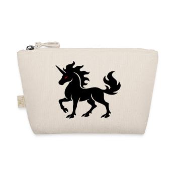 Schatten-Einhorn mit roten Augen dunkle Fantasy-Kunst - Bio-Täschchen - Natur - Vorne