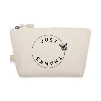 Just Thanks - Circle with Butterfly - Organic Pouch - nature - Front