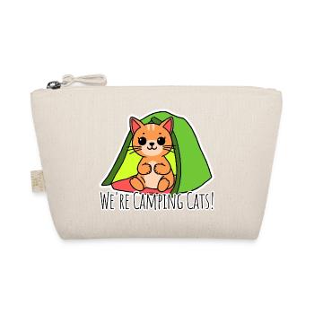 We are camping Cats! Cute cats in the tent - Organic Pouch - nature - Front