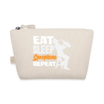Eat Sleep Saxophone Repeat Saxophonist - Organic Pouch - nature - Front