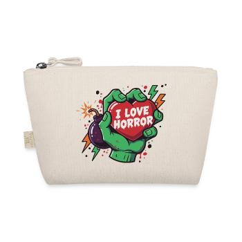 HorrorHeart in Zombie Hand - Organic Pouch - nature - Front