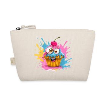 Colorful cupcake with googly eyes - Organic Pouch - nature - Front