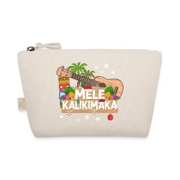 Hawaiian Ukulele Uke Christmas - Organic Pouch - nature - Front
