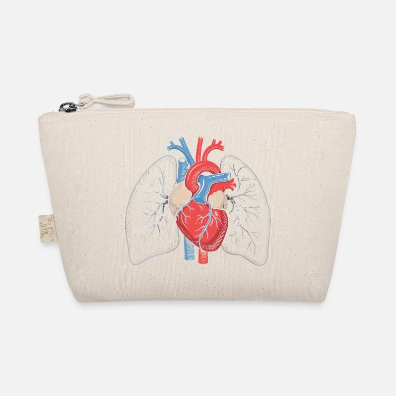 Herz-Lungen Anatomie Kunstdruck - Bio-Täschchen - Natur