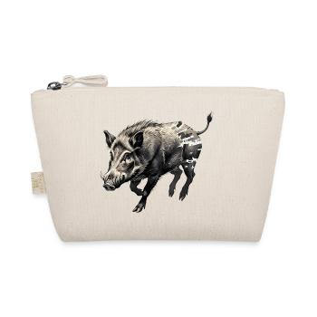 Wild Boar Ink Tattoo Drawing - Organic Pouch - nature - Front