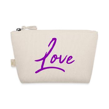 LOVE. VALENTINE'S DAY. HEART. I LOVE YOU. I LOVE YOU - Organic Pouch - nature - Front
