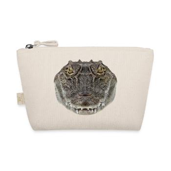Crocodile Portrait Detail Wildlife Design - Organic Pouch - nature - Front