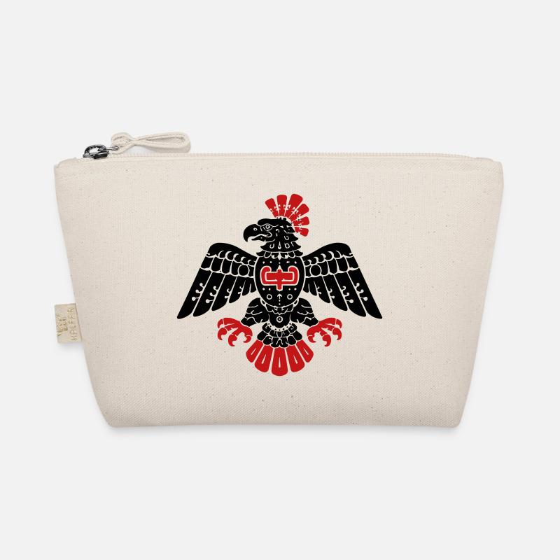 Aztec Eagle Totem Pattern Organic Pouch
