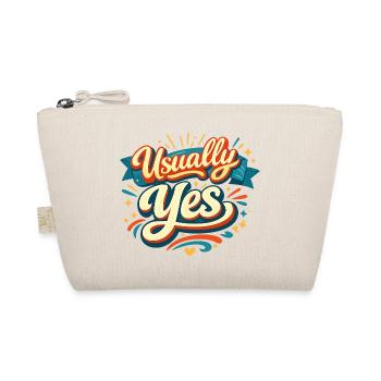 Usually Yes Retro Hand Lettering - Organic Pouch - nature - Front