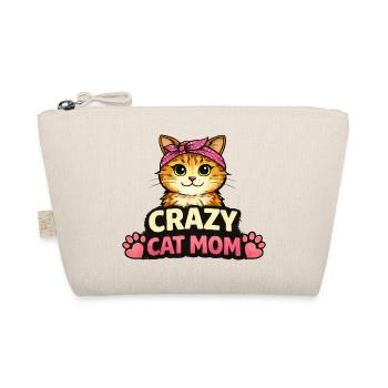 Crazy Cat Mom - Bio-Täschchen - Natur - Vorne