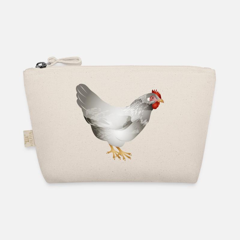 Poulet blanc dessiné à la main dans une illustration Trousse biologique