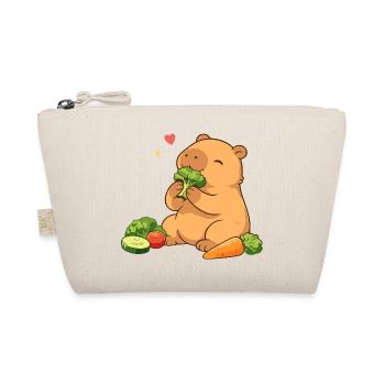 Capybara loves vegetables – relaxed & cute - Organic Pouch - nature - Front