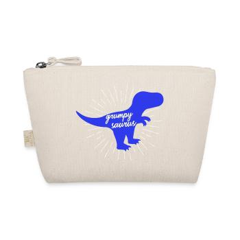 Grumpysaurus Funny Blue T-Rex Dinosaur - Organic Pouch - nature - Front