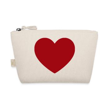 Valentine's Day Heart Red Gift Valentine's Day - Organic Pouch - nature - Front