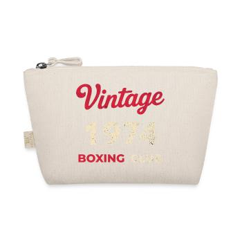 Vintage 1974 – Boxing Club Retro Geburtsjahr - Bio-Täschchen - Natur - Vorne