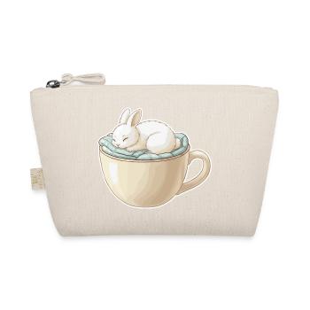 Sleeping rabbit in a cup - Organic Pouch - nature - Front