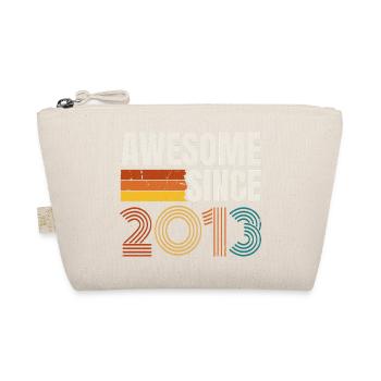 Awesome Since 2013 Retro Vintage Birthday - Organic Pouch - nature - Front