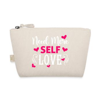 Need More Self Love Motivational Design - Organic Pouch - nature - Front