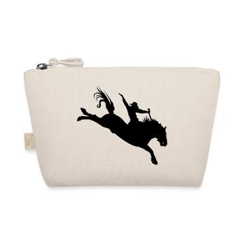 Rodeo Silhouette – Western Riding - Organic Pouch - nature - Front