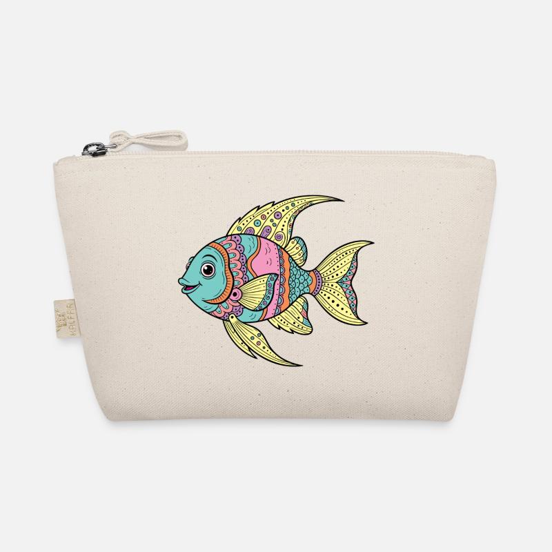 Colorful Psychedelic Coral Fish Organic Pouch