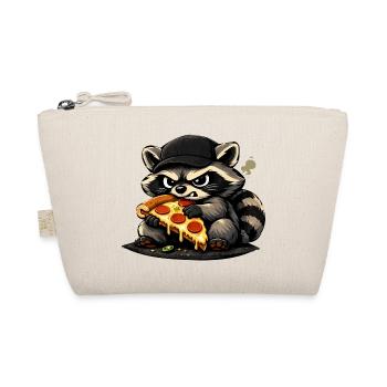 Pizza raccoon with hat - Organic Pouch - nature - Front