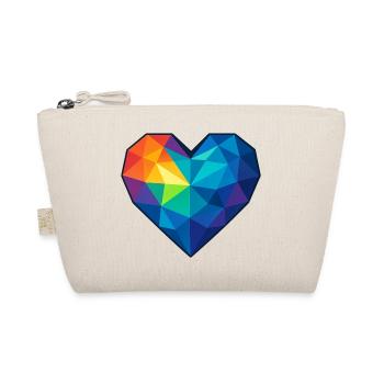 Coeur Low Poly - Amour - Saint-Valentin - Trousse biologique - nature - Devant