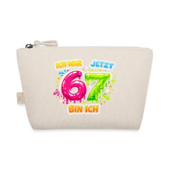 67 Six Seven Meme Gen Alpha Gift - Organic Pouch - nature - Front