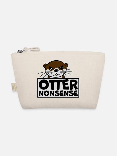 Otter Nonsense Funny Pun Otter Love Saying - Organic Pouch - nature - Front