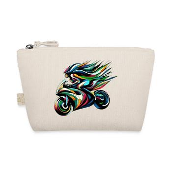 Illustration de moto en flux coloré - Trousse biologique - nature - Devant