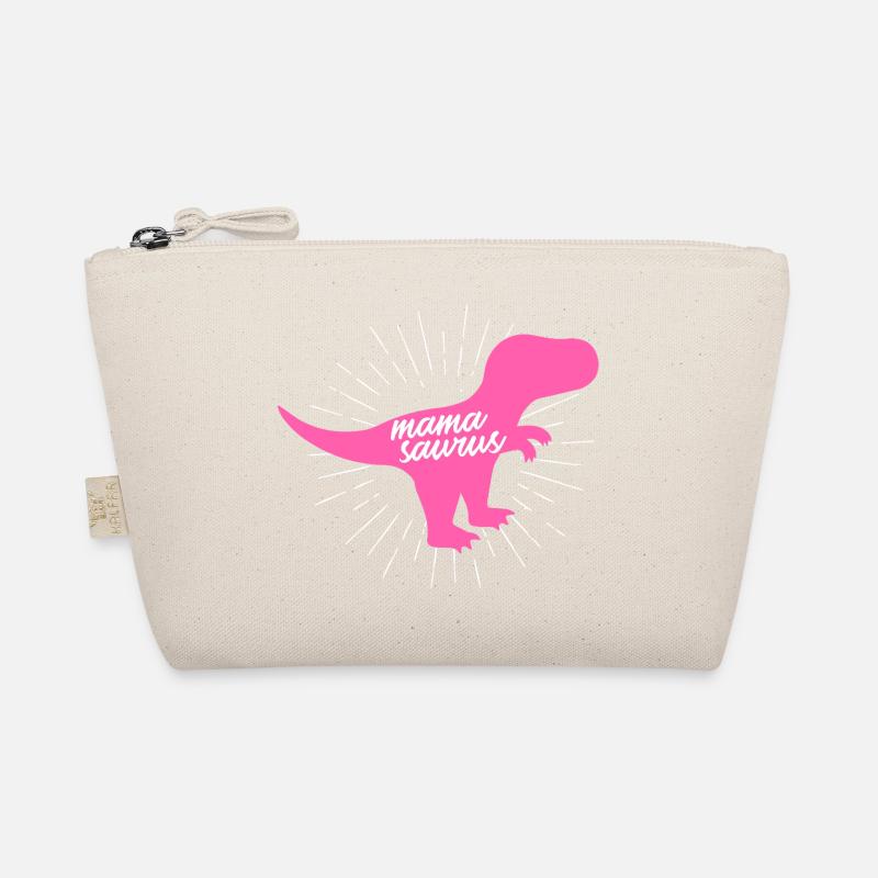 Mamasaurus T-Rex Dinosaur Pink Silhouette Gift Organic Pouch