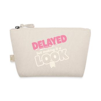 Travel anxiety humor, airport chaos, flying is - Organic Pouch - nature - Front
