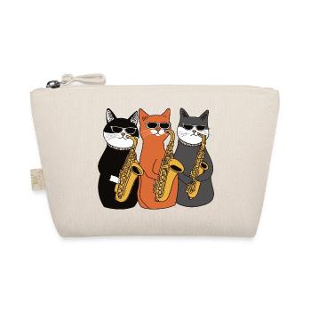 Trio de saxophone chat - Trousse biologique - nature - Devant