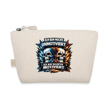 Not unmotivated - selectively motivated with sculls - Organic Pouch - nature - Front