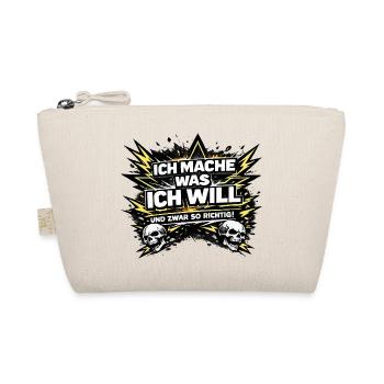 I do what I want – Skull & Blitze - Organic Pouch - nature - Front