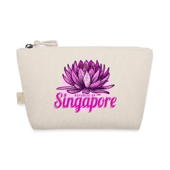 Souvenir rétro Lotus vintage de vacances de l’île de Singapour - Trousse biologique - nature - Devant