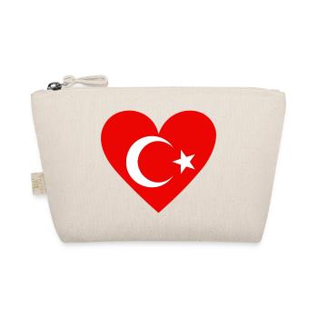 Cœur avec drapeau turc - Trousse biologique - nature - Devant