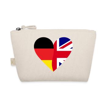 Germany Great Britain Heart - Organic Pouch - nature - Front