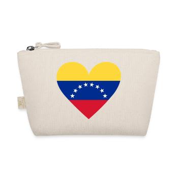 Venezuela Herz Flagge Design - Bio-Täschchen - Natur - Vorne