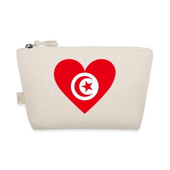 Heart Crescent Moon Star - Organic Pouch - nature - Front