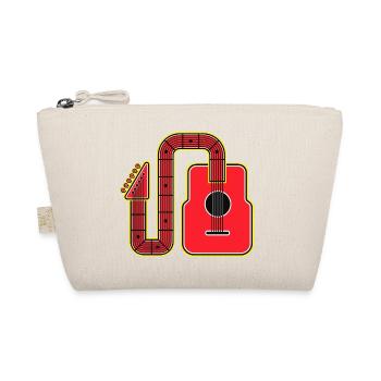 Red Abstract Shape Guitar - Organic Pouch - nature - Front