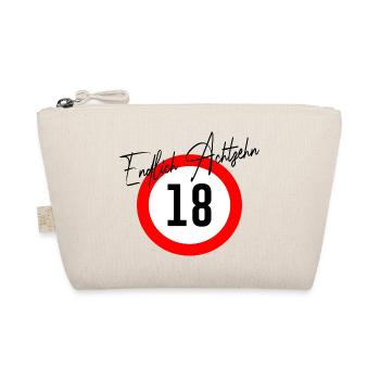 18. Geburtstag Endlich Achtzehn - Bio-Täschchen - Natur - Vorne