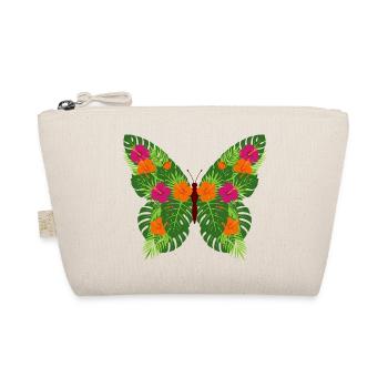 Tropischer Schmetterling aus Blättern - Bio-Täschchen - Natur - Vorne