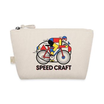 Speed Craft Bauhaus Vintage Cyclist Art - Organic Pouch - nature - Front